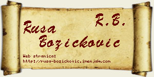 Rusa Božičković vizit kartica